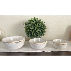 Rae Dunn  HTF PUMPKIN Mixing Bowl Set